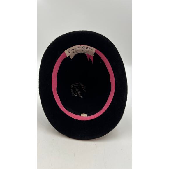 Vintage Frank Olive Bloomingdales Hat Black